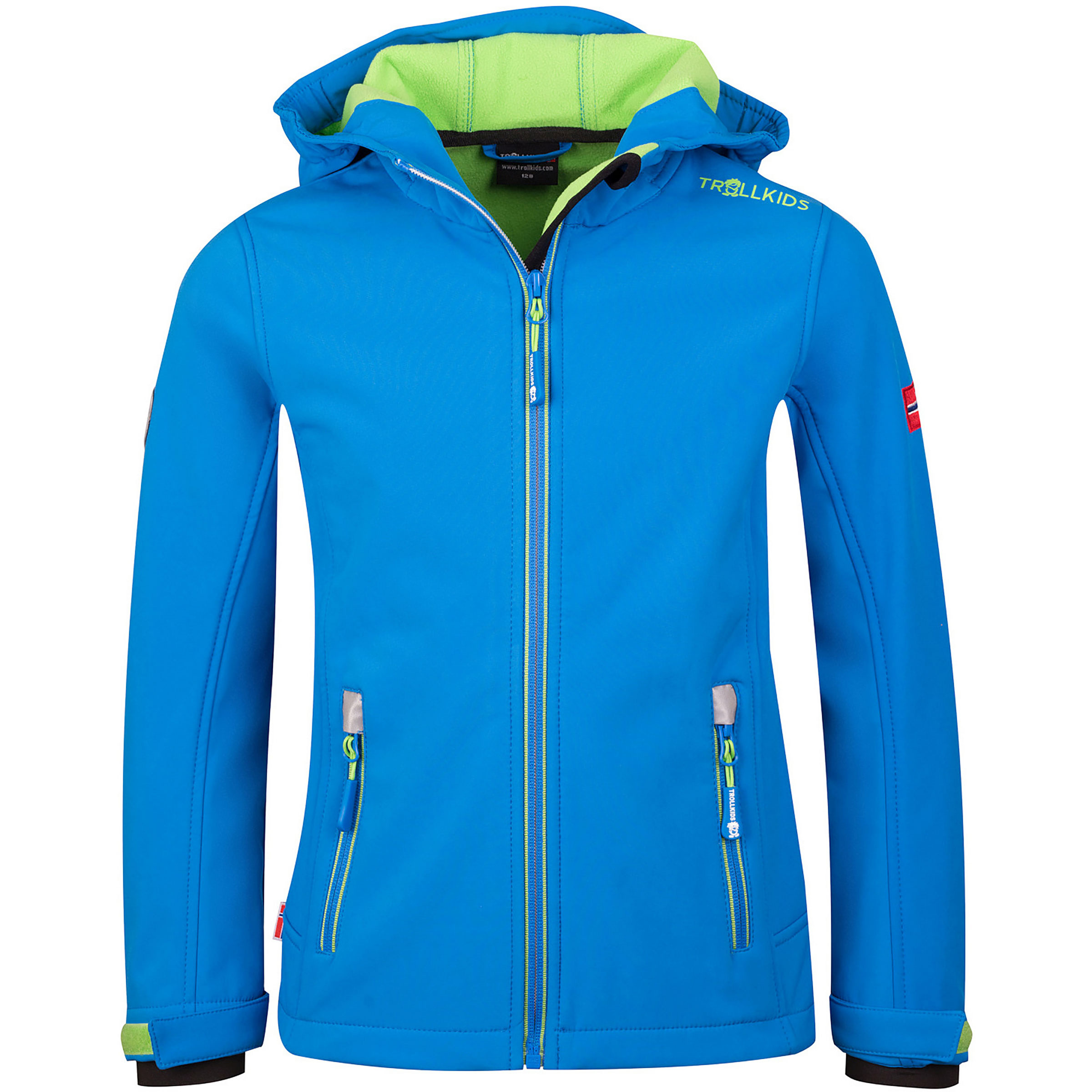 Trollkids Trollfjord Kinder Softshelljacke blau Größe 152 Trekking Isolierend Wasserabweisend