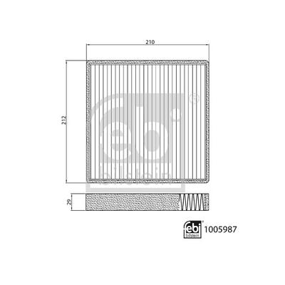 FEBI BILSTEIN Filter, Innenraumluft 1005987 für BYD