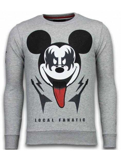 Local Fanatic Kiss my mickey rhinestone sweater