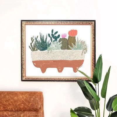Inspire Select Green Botanical Leaves Canvas Wall Art Calming Nature Houseplant Print 24 11.81 X 15.75 In