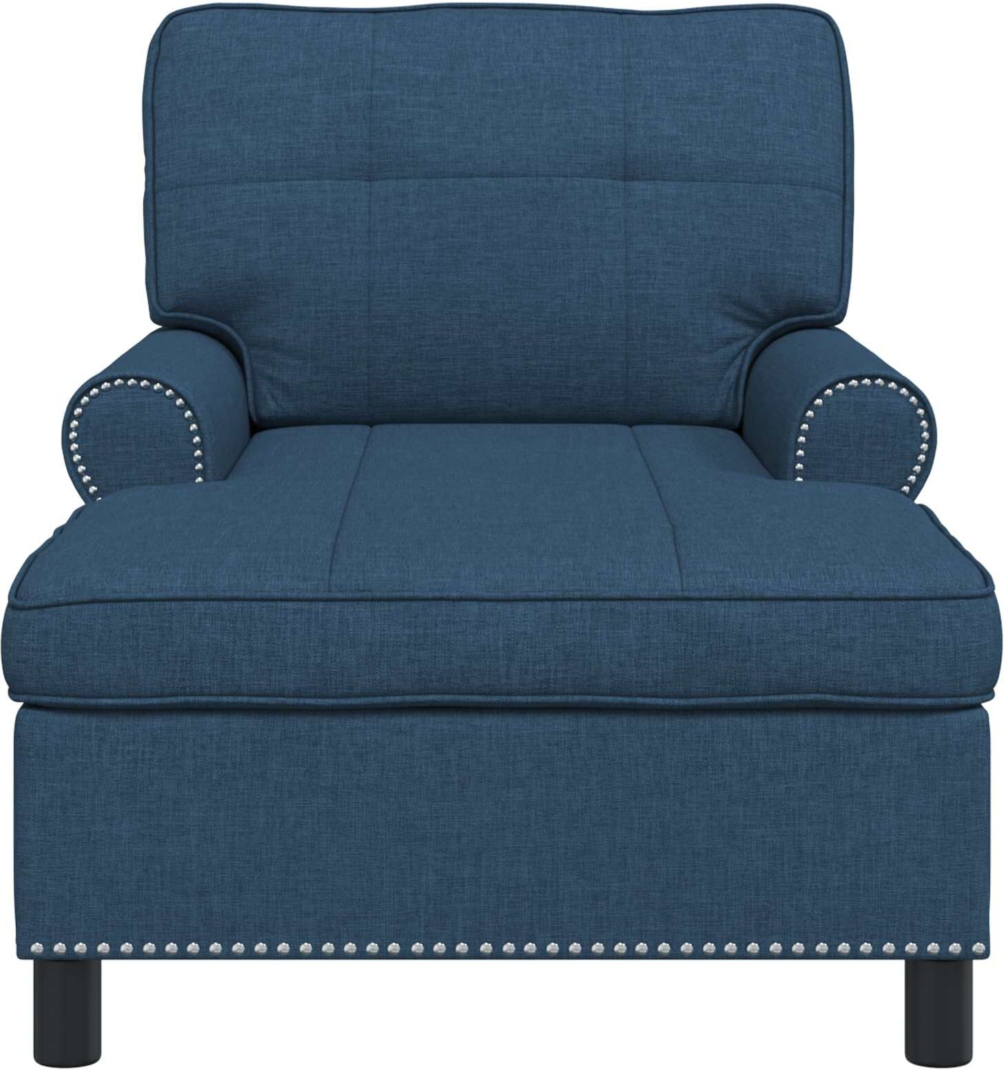 vidaXL Chaise longue Bleu tissu 91 x 157 x 91 cm