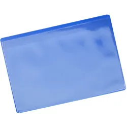 10 Magnettaschen A5 Querformat, blau, Weich-PVC
