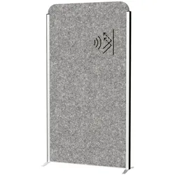 MAUL Stellwand MAULcocoon 100x182 cm Standfuß silber, 100x182x3.5 cm