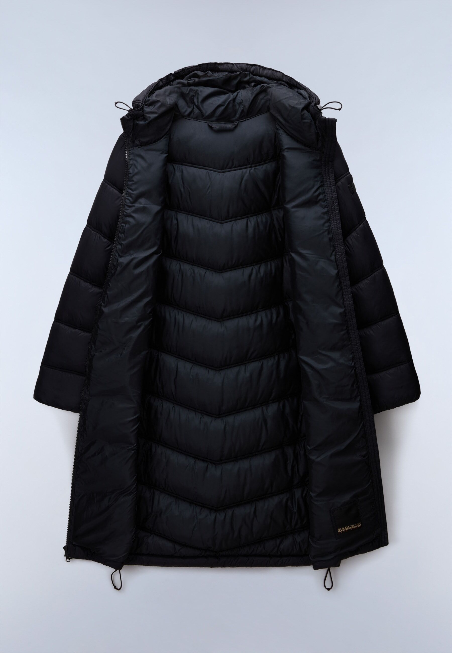 Steppjacke NAPAPIJRI "A-EGA L W 941", Damen, Gr. XS, schwarz (schwarz beauty), Web, Obermaterial: 100% Polyamid, Jacken Steppjacke, mit Kapuze, wärmeisolierend, wasserabweisend, windabweisend schwarz beauty XS