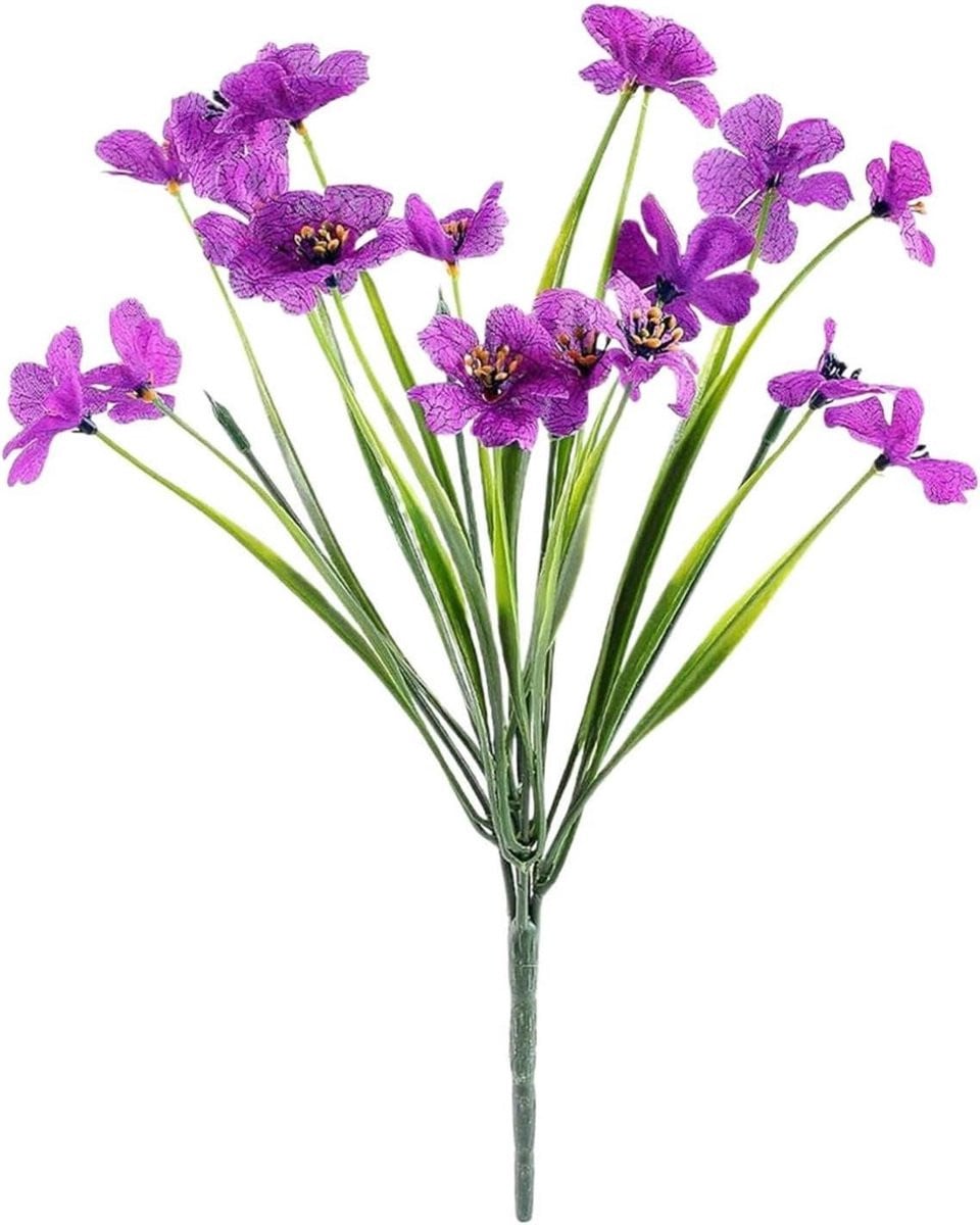UV-bestendige kunstmatige viooltjes voor buiten decoratie - Paars - 325 x 12 cm