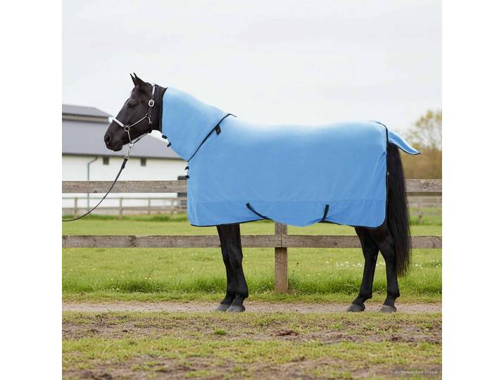 vidaXL Pferdedecke Volles Aqua 155 cm Polyester-Fleece