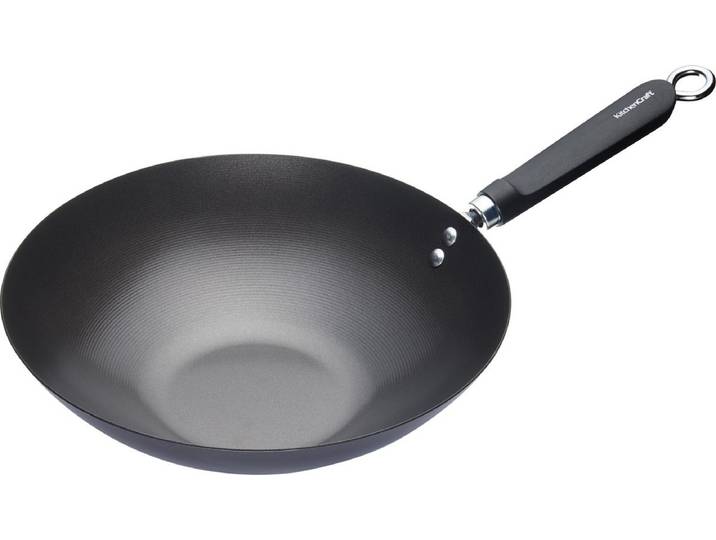 Oriental Wokpan\, 30 CM\, Carbonstaal\, Non-Stick - KitchenCraft World of Flavours