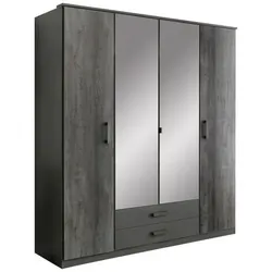 Drehtürenschrank in Graphitfarben