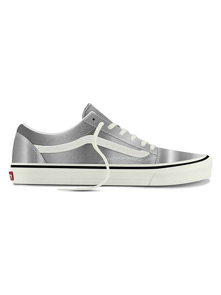 Vans Leder-Sneakers "Old Skool" in Silber - 40
