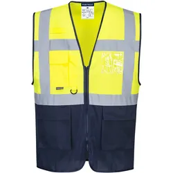 Mesh Warnweste Executive "C377" Kl. 1 - L - gelb/marine
