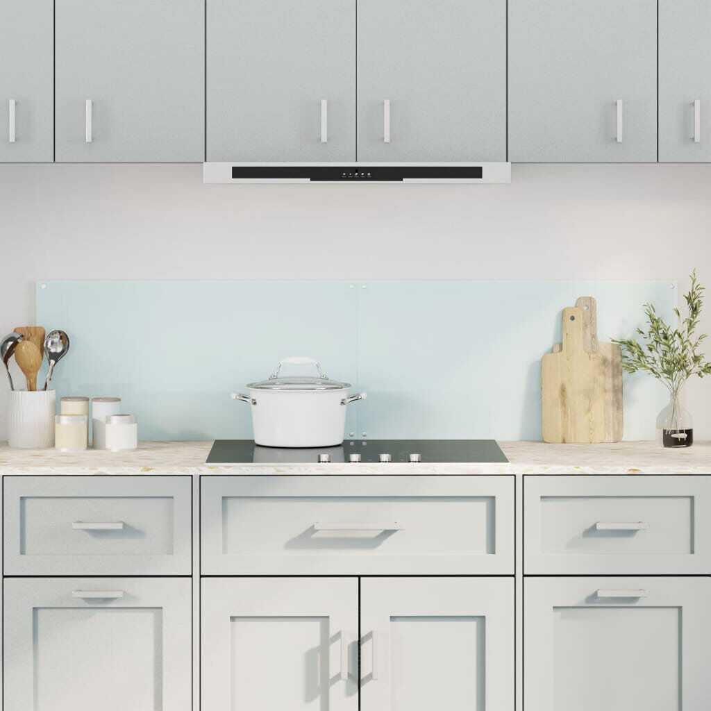 Belfry Kitchen Chalfont Glass Peel and Stick Panel white 80 x 50 cm