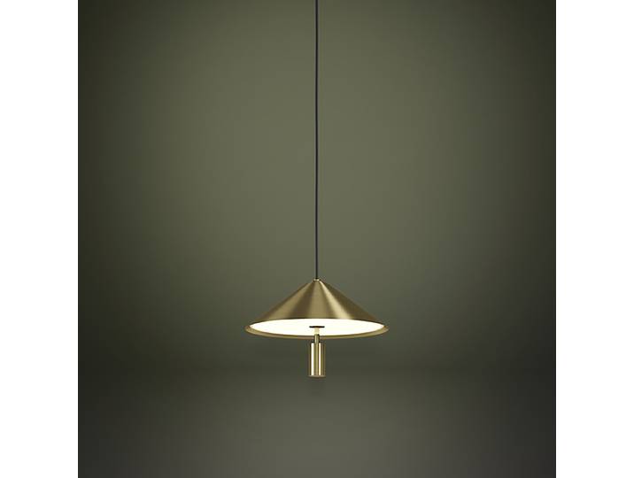Suspension LED 27 x 150 x 27cm Laiton/Noir 1 acier thermolaqué polycarbonate LED Module LED