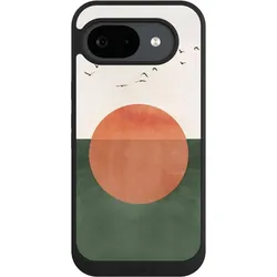 Nivocase Handyhülle für Google Pixel 10a Hülle NIVOpure Case Schwarz Sonnenschein Sonnenuntergang Vogel (Google Pixel 10a), Smartphone Hülle, Schwarz