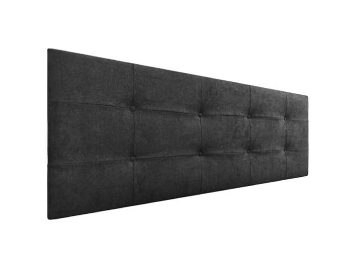 DHOME Kopfteil, gepolstertes Bett Kopfteil 8cm dick. Gepolstertes Kopfteil ACUALINE Stoff und Kunstleder. Bett-Kopfteile (Stoff Schwarz, 150cm (Betten 150/160))