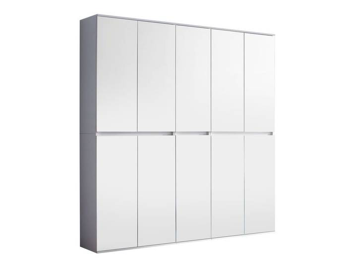 ebuy24 Kleiderschrank Minor Kleiderschrank 10 Türen, weiss, Spiegel.