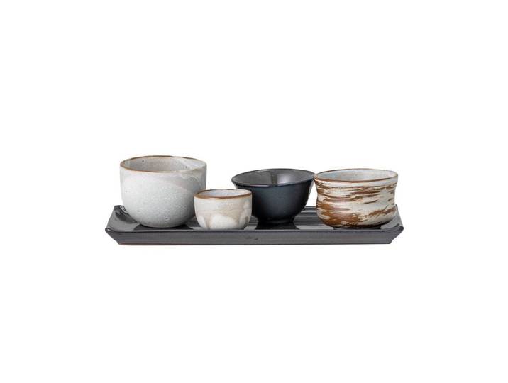 Schüssel-Set Sushi Morimoto – 5er Set aus Steingut - Natur - Luxusbetten24