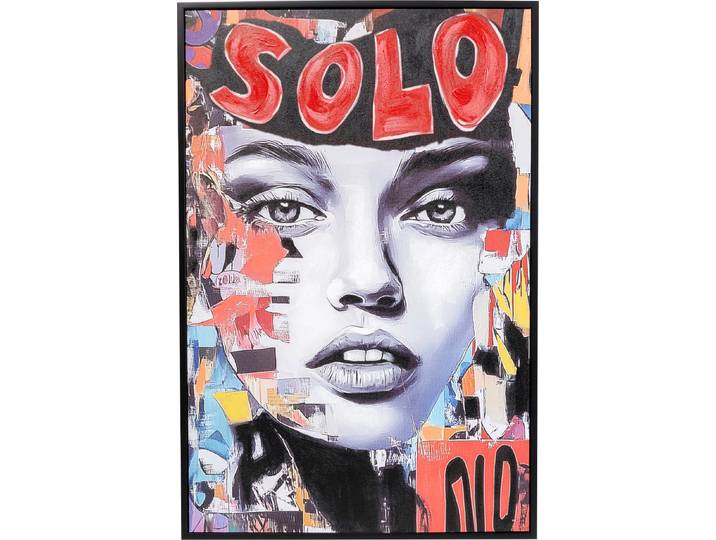 Bild mit Rahmen KARE DESIGN Gerahmtes Bild Seventies Collage 50x40cm , bunt (farbe bild(er): mehrfarbig), B:40cm H:50cm T:4cm, Baumwolle, Polyester, Polystyrol, Bilder, Bild mit Rahmen