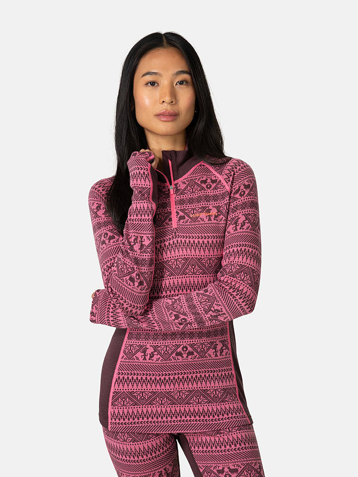 KARI TRAA Merinowoll-Thermounterhemd "Tale" in Pink - S