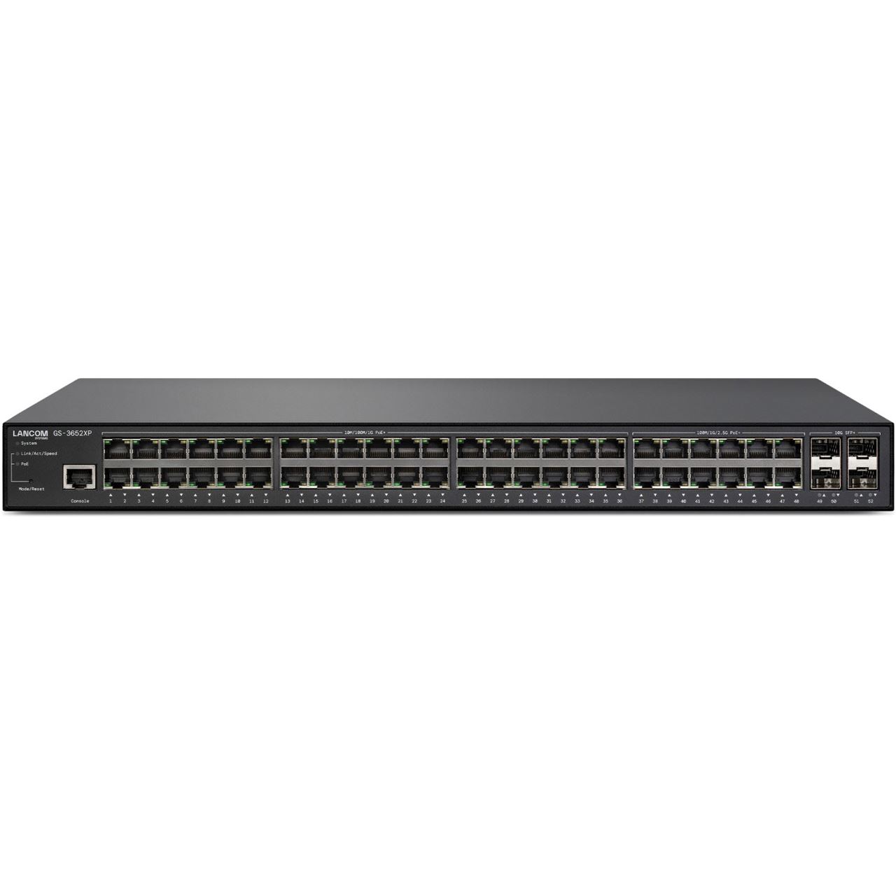 Lancom GS-3652XP Managed L3-Lite Multi-Gig PoE+802.3at Switch 36x 1GE PoE+ / 12x 2,5GE PoE+ / 4x 10G SFP+ Ports 212GBit/s