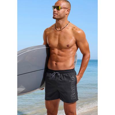 Badeshorts BENCH., Herren, Gr. XXL (58/60), N-Gr, schwarz, Recycling-Polyester, Badehosen Badeshorts, mit Logoschriftzug