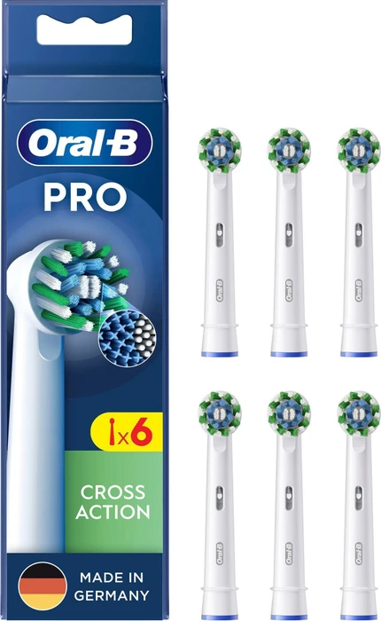 Oral-B Procter & Gamble Pro CrossAction Aufsteckbürsten 6 Stk. (schwarz, Frustfreie Umverpackung)