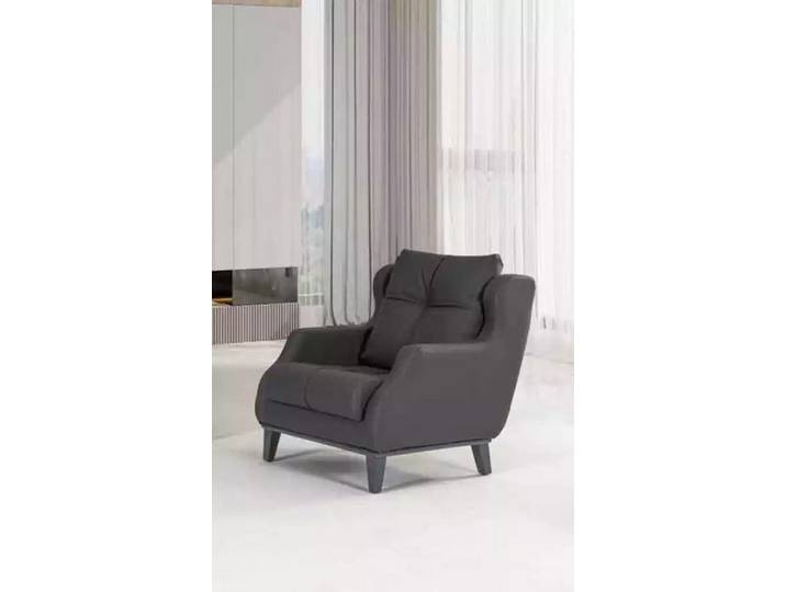 JVmoebel Sessel Eleganter grauer Designer Sessel mit Wellenunterfederung (Sessel), Made in Europa