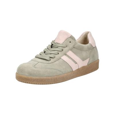 Sneaker GABOR "Gabor Sneaker Veloursleder", Damen, Gr. 38, grün, Veloursleder, Schuhe Sneaker