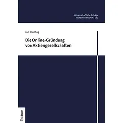 Sonntag:Die Online-Gründung von Aktieng, Fachbücher von Jan Sonntag