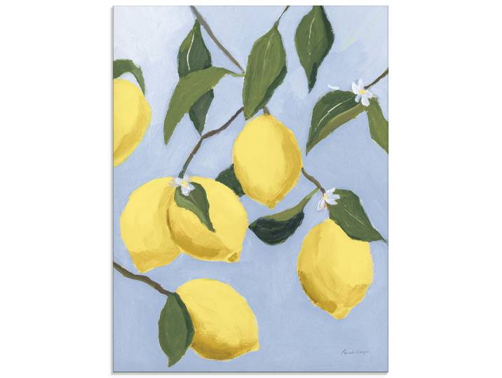 Glasbild ARTLAND Lemon Tree Light , gelb (farbe bild(er): gelb), B:60cm H:80cm, Bilder, Glasbild, in verschiedenen Grössen
