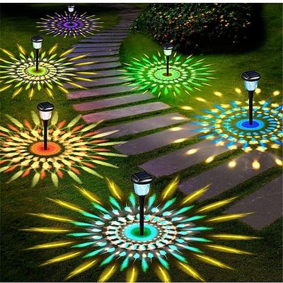Solar-Wegeleuchten mit Farbwechsel, wasserdicht (IP65), für Garten, Rasen, Terrasse und Einfahrt – dekorativ
