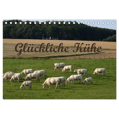 Glückliche Kühe (Tischkalender 2026 DIN A5 quer), CALVENDO Monatskalender
