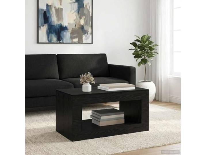 Moderner Couchtisch in Schwarz mit Großer Tischplatte für Wohnzimmer Stabiles Design, elegante Optik, vielseitig nutzbar, einfache Montage, pflegeleichte Oberfläche