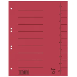 bene Trennblätter DIN A4 250 g/m2 rot