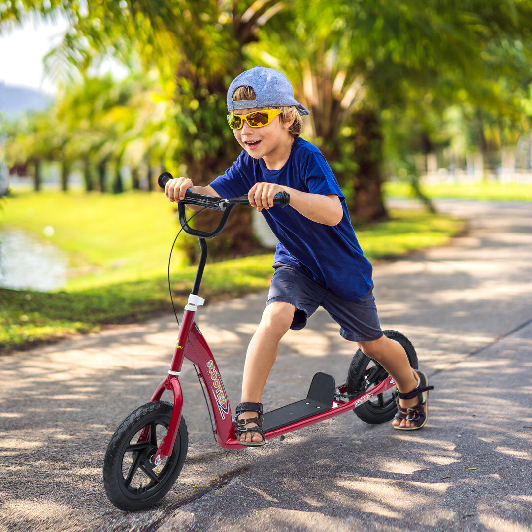 Avianna Isabelle & Max Kids Scooter Toddler Kick Scooter 12" EVA Tyres Rear Brake Red Pink