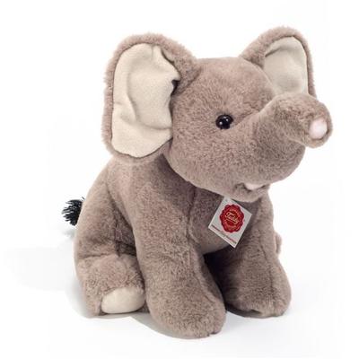 Teddy Hermann 90743 - Elefant sitzend, Stofftier, Plüschtier, 25 cm