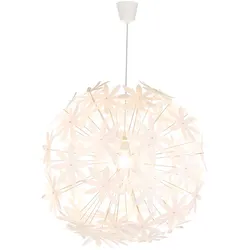 Pendelleuchte mit Blüten zum Zusammenstecken Deckenlampe Hängelampe Pendellampe LED Hängeleuchte, E27 LED warmweiß, 60x150cm, Wohnzimmer Schlafzimmer