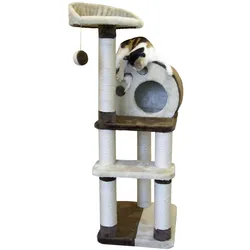 Kerbl PLANET X braun/beige, 50 x 40 x 127 cm (127 cm, Beige, Braun), Katzenbaum