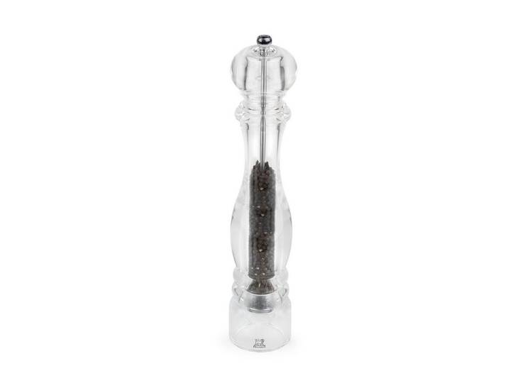 PEUGEOT Pfeffermühle NANCY 38cm Acryl Transparent Stahlmahlwerk Gewürz Manuell Manuell
