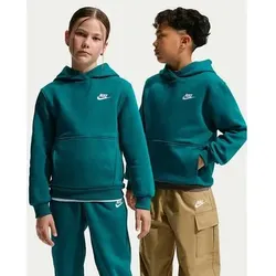 NIKE Kinder Kapuzensweats lg.Arm Ki Nike Sportswear Club Fleece Hoodie für ältere Kinder, Größe S in Schwarz Schwarz