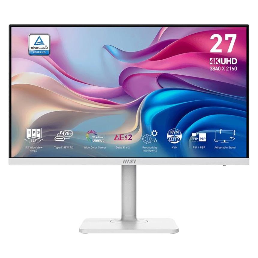 MSI Monitor 27 Zoll Modern MD272UPHW LED/UHD/Flach/60Hz/Weiss (3840 x 2160 Pixel, 27") (MODERN MD272UPHW)