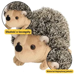 Plüsch-Igel-Maskottchen, Kuscheltier, braun, 17,5 cm
