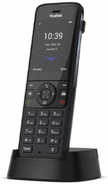 Yealink W78H Combiné sans-fil supplémentaire pour le travail mobile dans les PME, compatible avec les bases Yealink DECT.