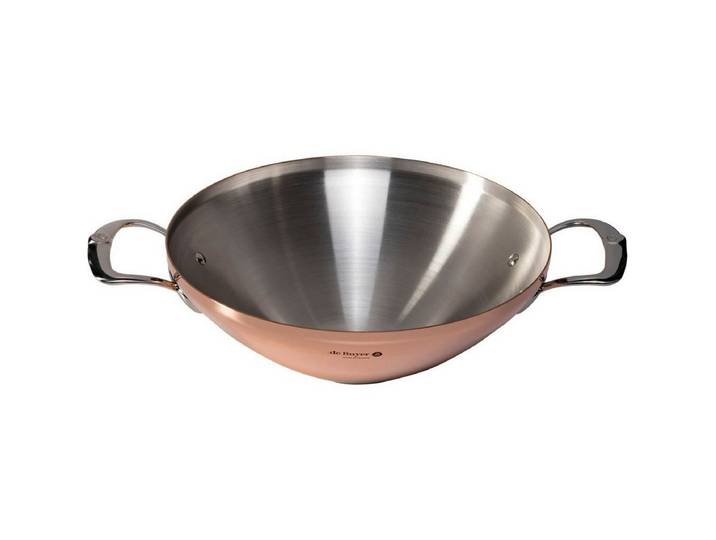 de Buyer Kochtopf Prima Matera Wok Kupfer/Edels. mit 2 Griffen ind.