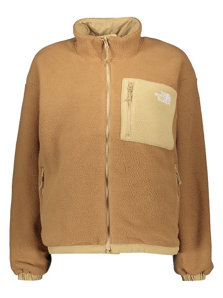 The North Face Wende-Fleecejacke "Yumiori" in Hellbraun/ Beige - L