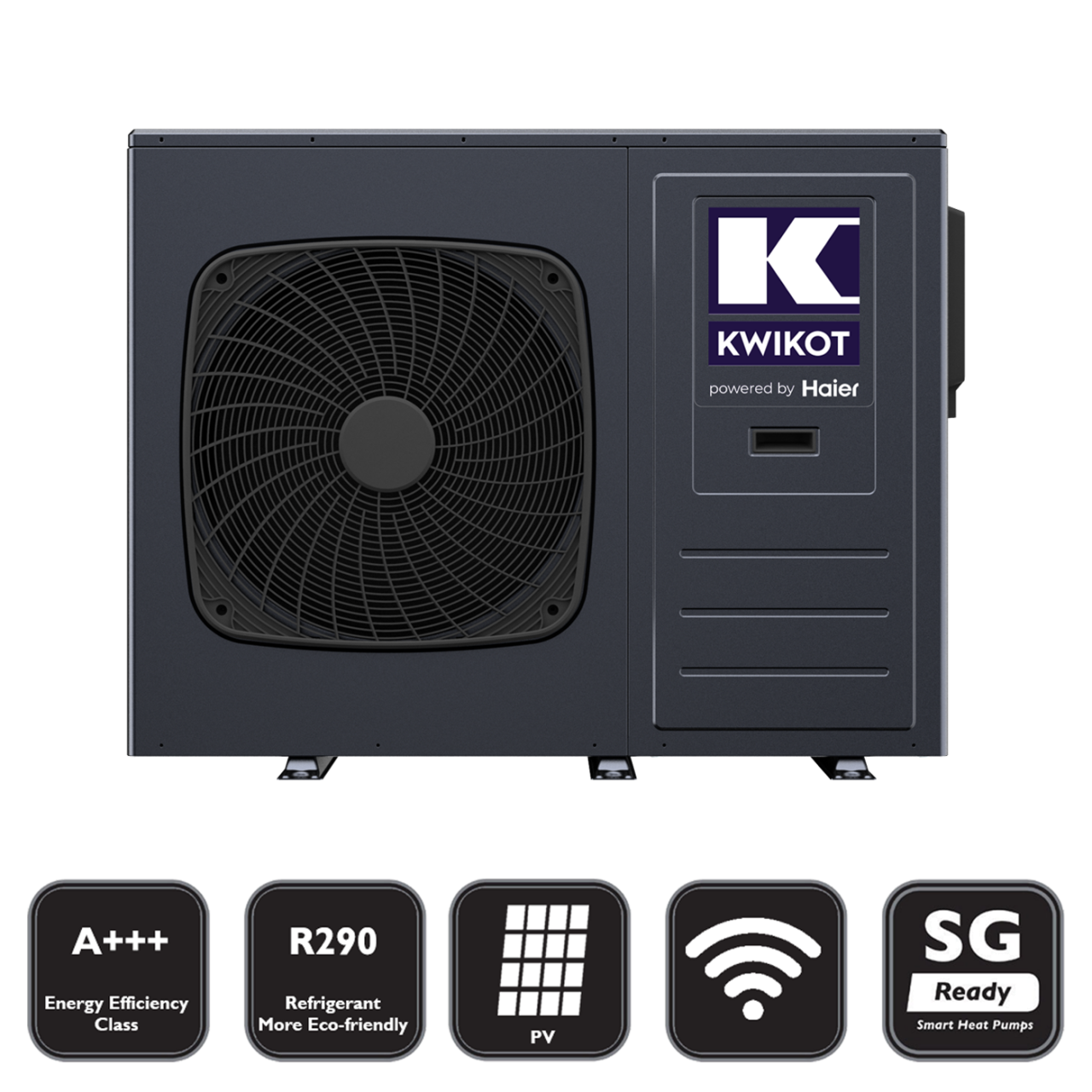KWIKOT by Haier KAWM10-Nd2(GN) – 10 kW – Vollelektrische Monoblock-Wärmepumpe – R290 – Energieeffizienzklasse: A+++