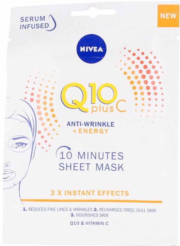 Nivea Q10+ Vitamina C máscara facial antirrugas+energizante 1ud