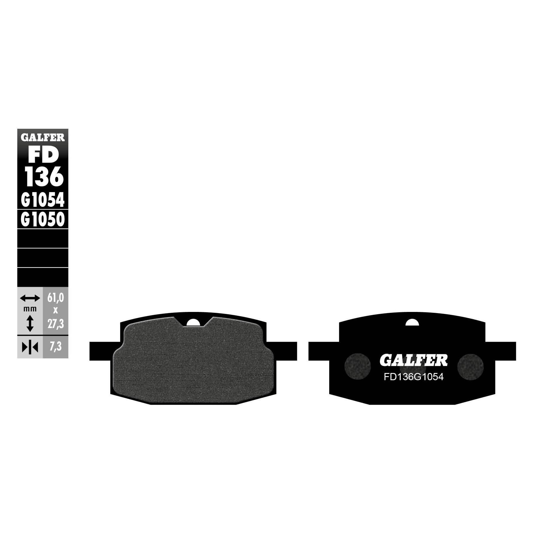 Galfer Bike BREMSBELAG GALFER ORGAN. FD136 G1054 (Organisch (Resin)) (FD136-G1054)