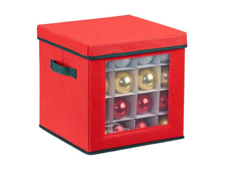 Relaxdays Weihnachtskugel Aufbewahrungsbox