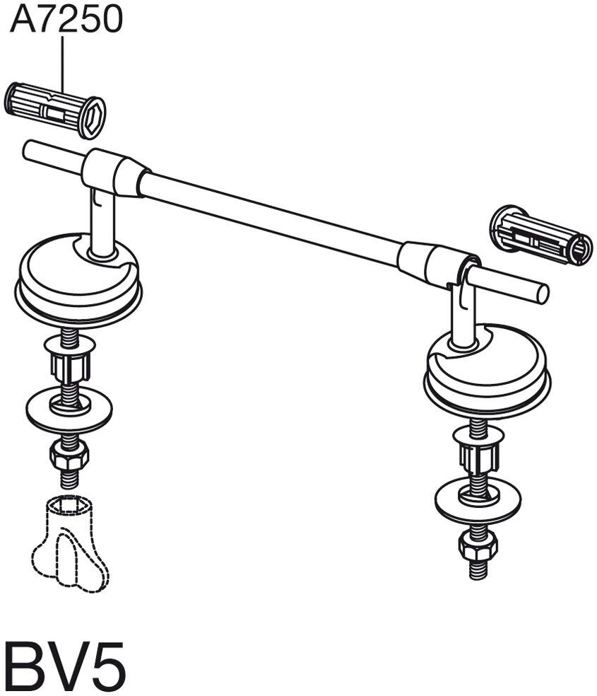 Pressalit special hinge BV5 universal for toilet seat without cover BV5999