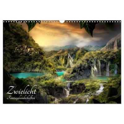 Zwielicht - Fantasylandschaften (Wandkalender 2026 DIN A3 quer), CALVENDO Monatskalender